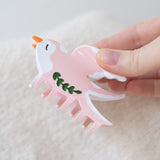 Swallow & Leaf Bird Hair Claw Clip