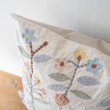 Lunaflora Embroidered Pillow