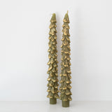 Tree Shaped Taper Candles - Set of 2