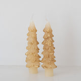 Tree Shaped Taper Candles - Set of 2