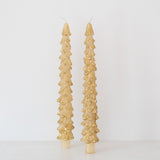 Tree Shaped Taper Candles - Set of 2