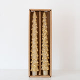 Tree Shaped Taper Candles - Set of 2