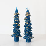 Tree Shaped Taper Candles - Set of 2