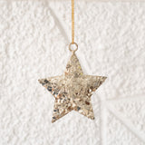 Crushed Glass Glitter Star Ornament