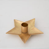 Gold Metal Star Taper Holder