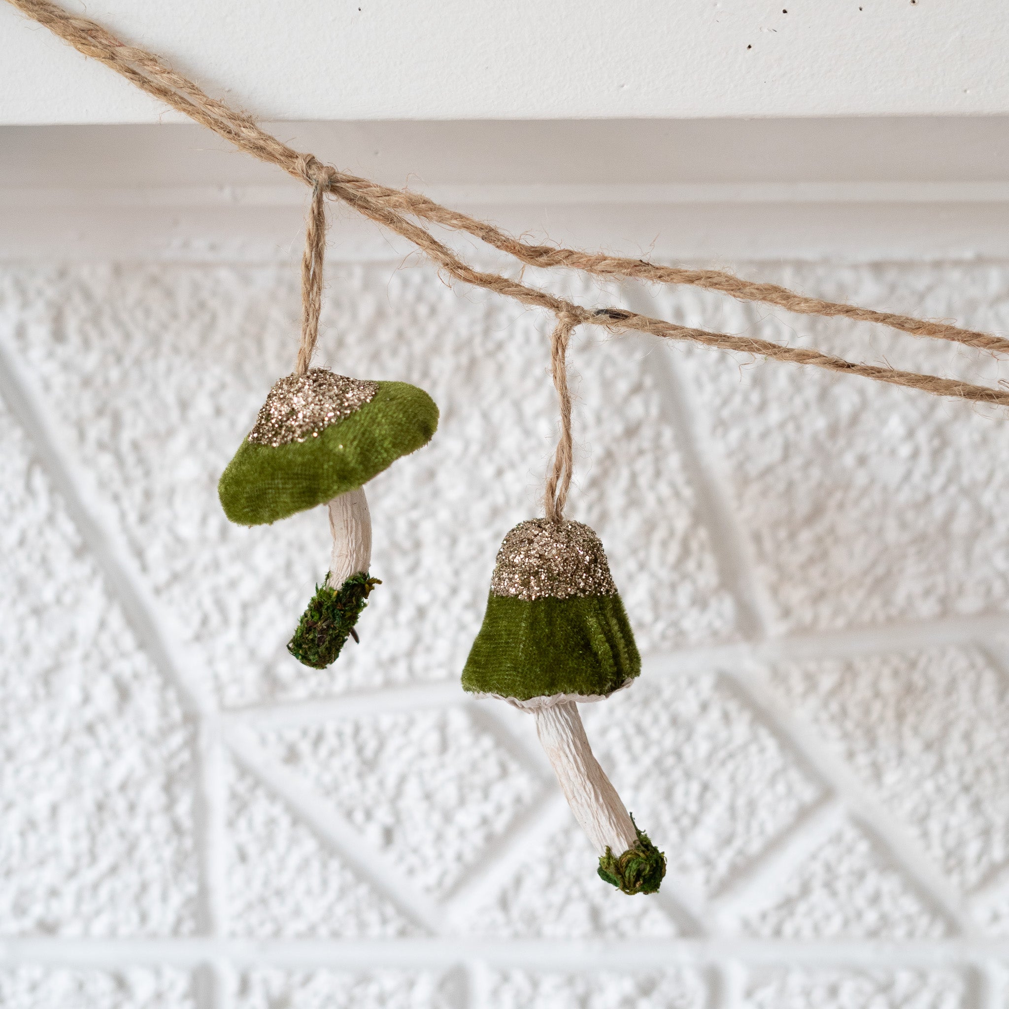 Velvet & Paper Mushroom Garland