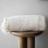 Crinkle Fleece-Lined Throw