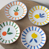 Citrus Burst Appetizer Plates - Set of 4