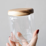 Glass Jar with Wood Lid