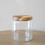 Glass Jar with Wood Lid