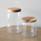 Glass Jar with Wood Lid