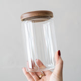 Glass Jar with Wood Lid