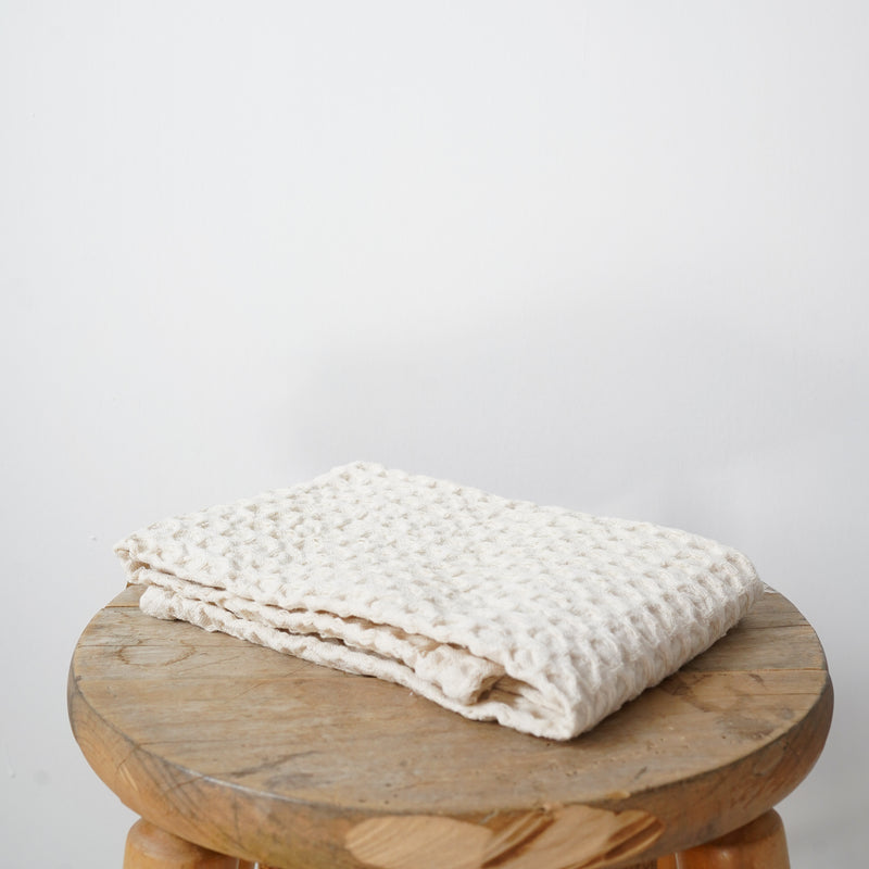 Stonewashed Cotton Waffle Tea Towel