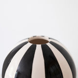 Stoneware Striped Ball Vase