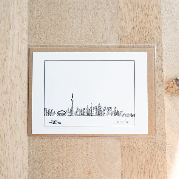 Toronto Skyline Black & White Card