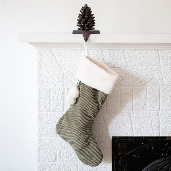 Green Corduroy Stocking