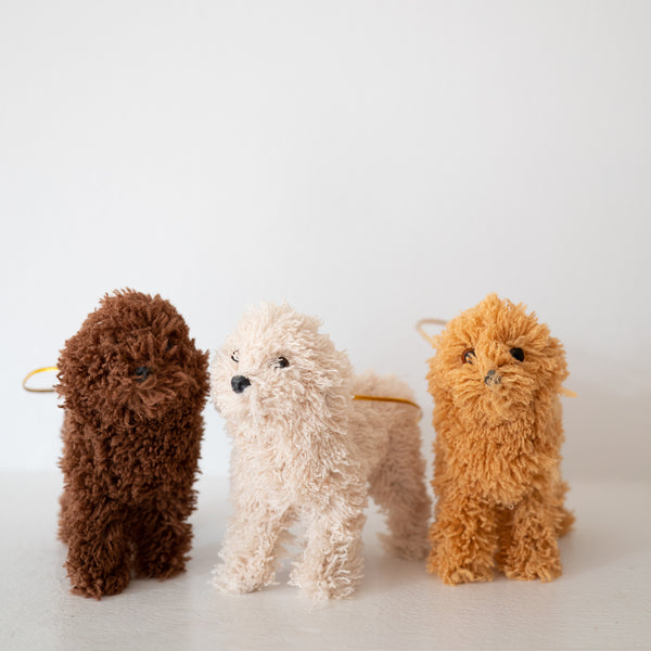Furry Poodle Ornament