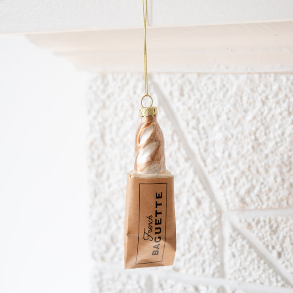 French Baguette in Bag Ornament