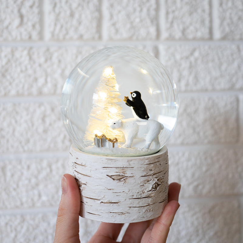 Penguin & Bear LED Snow Globe