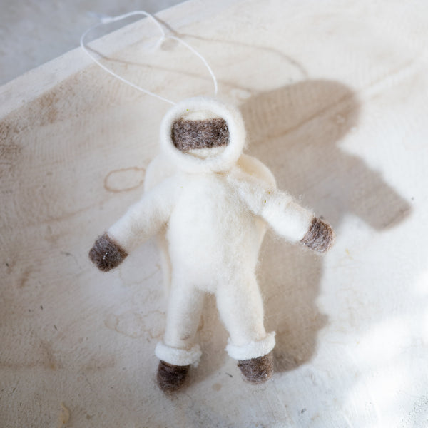 Wool Felt Astronaut Angel Ornament