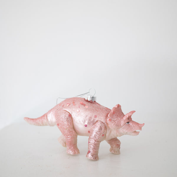Triceratops Ornament w/ Glitter