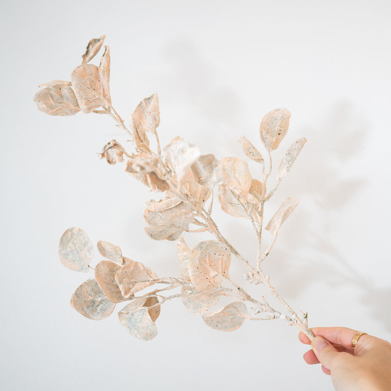 Faux Painted Eucalyptus Leaf Pick 33"