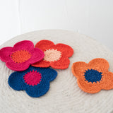 Poppy Crochet Coasters - Set of 4