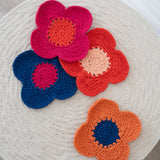 Poppy Crochet Coasters - Set of 4