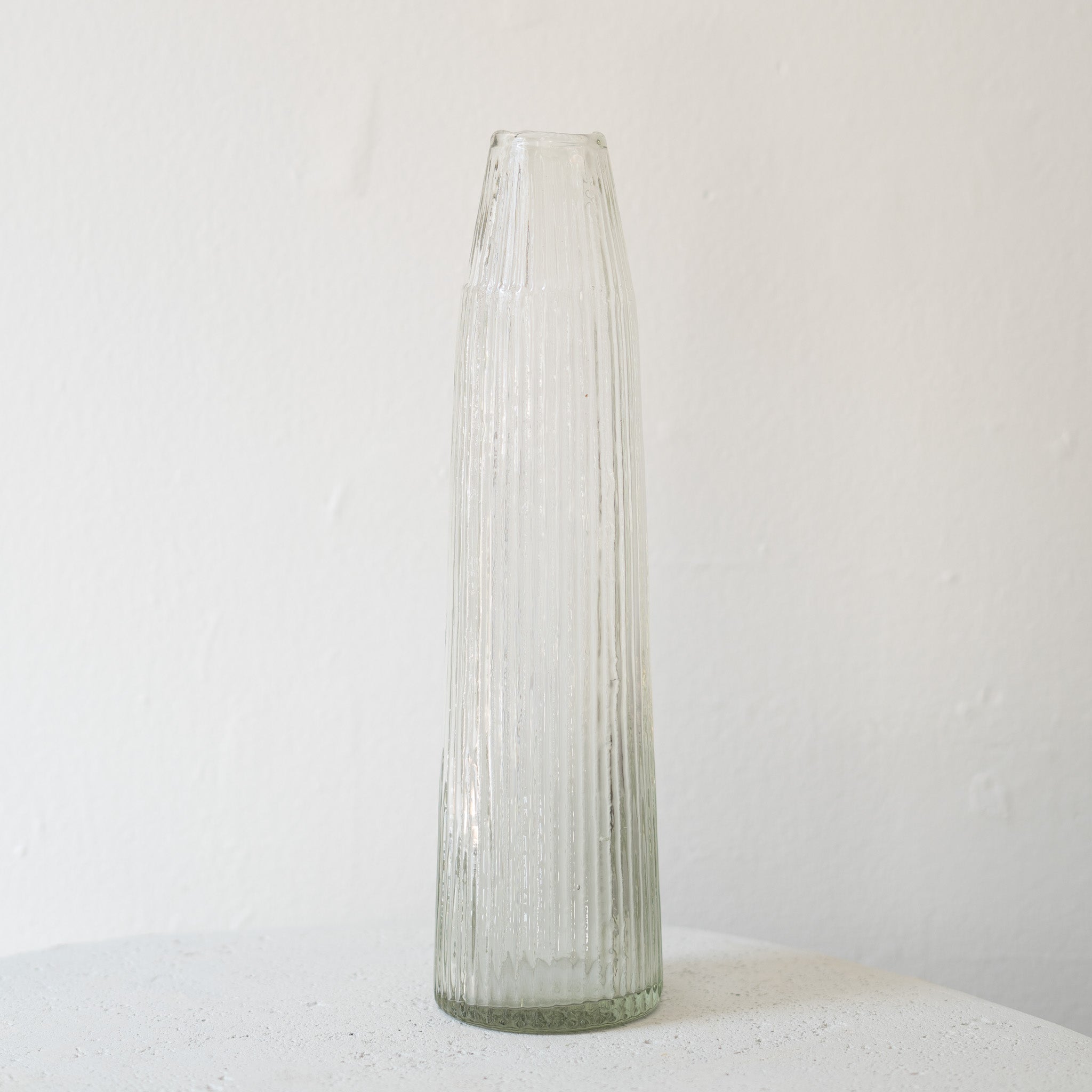Ribbed Glass Vase