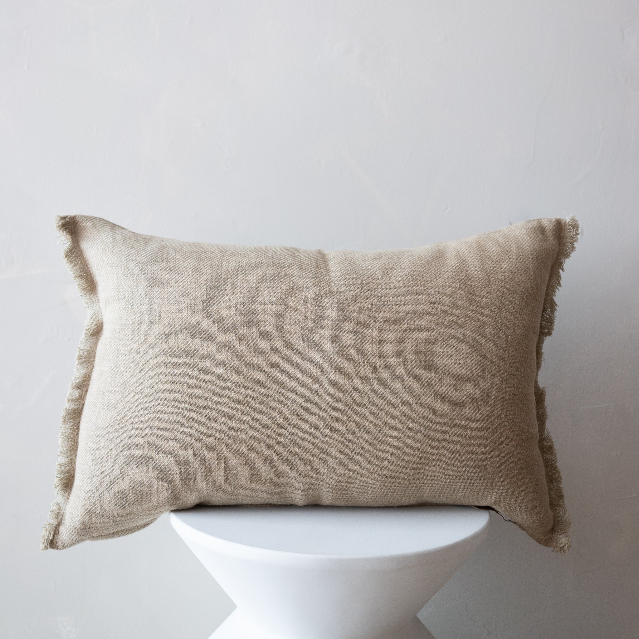 Flax Linen Decorative Pillow - Natural