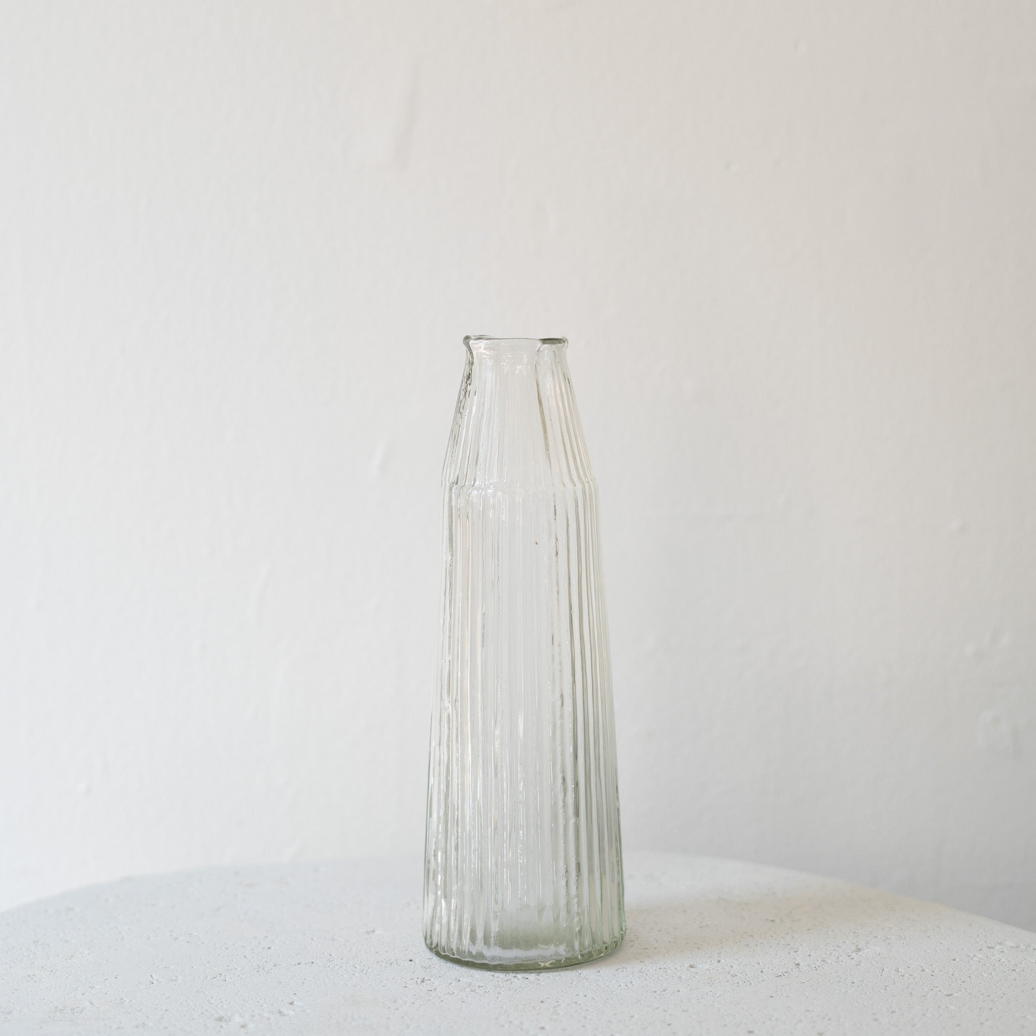 Ribbed Glass Vase