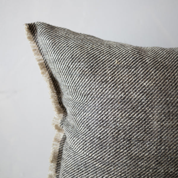 Flax Linen Decorative Pillow - Charcoal