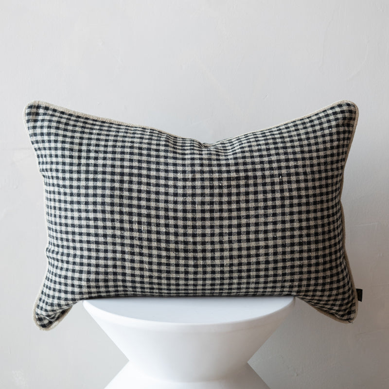 Piana Linen Decorative Pillow - Charcoal
