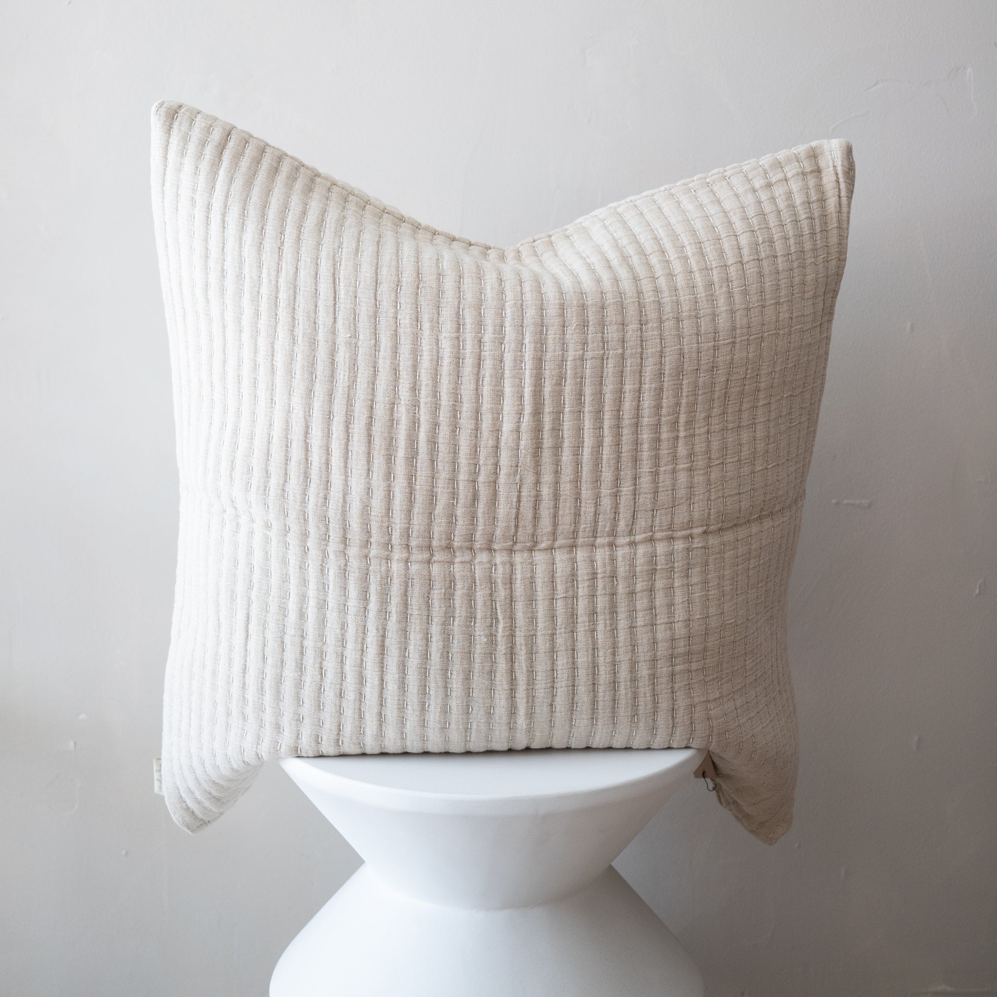 Kantha-Stitch Pillow