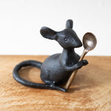 Cast Iron Mouse Hands Up
