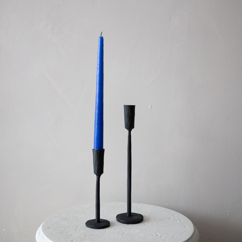 Black Luna Forged Candlestick