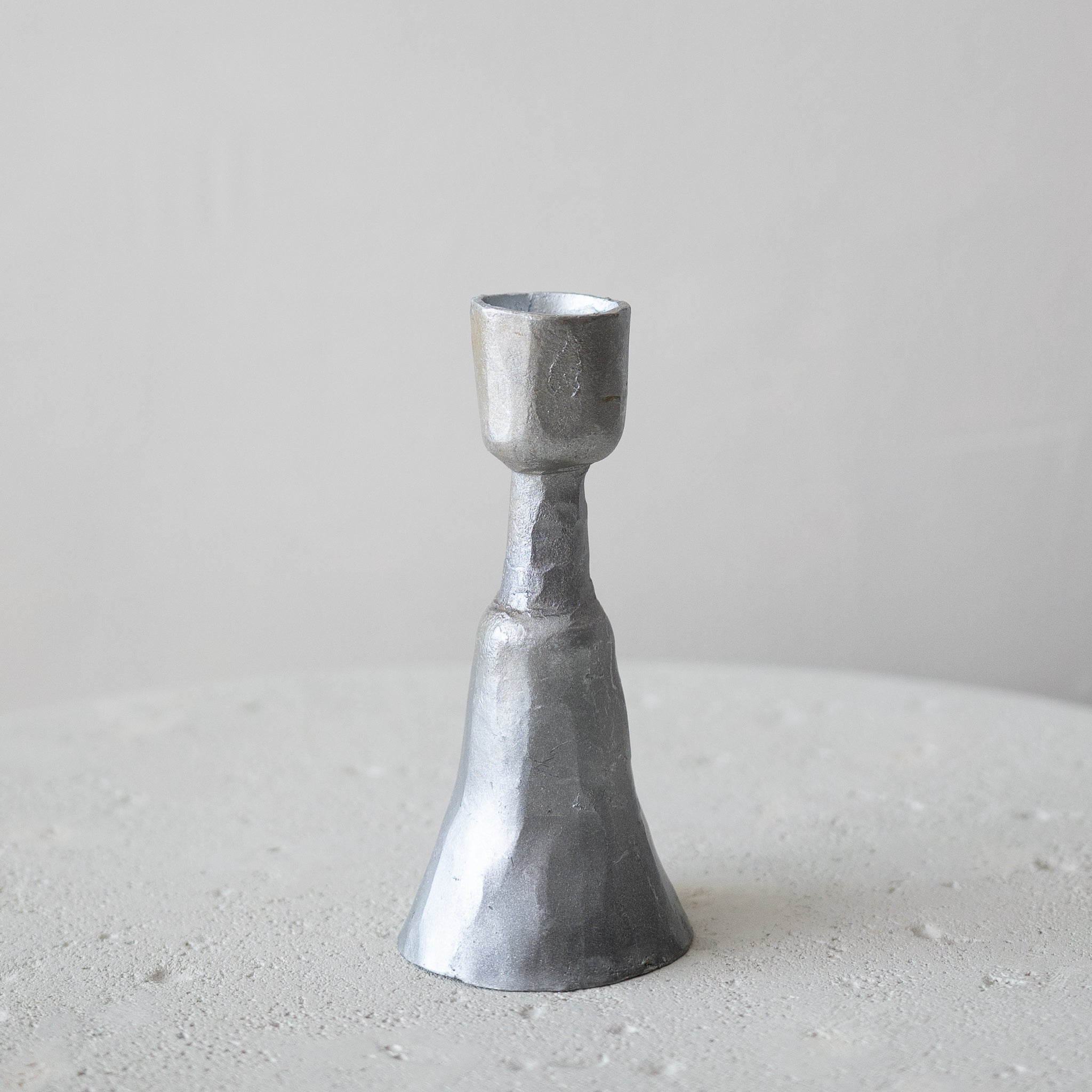 Zora Forged Candlestick Silver