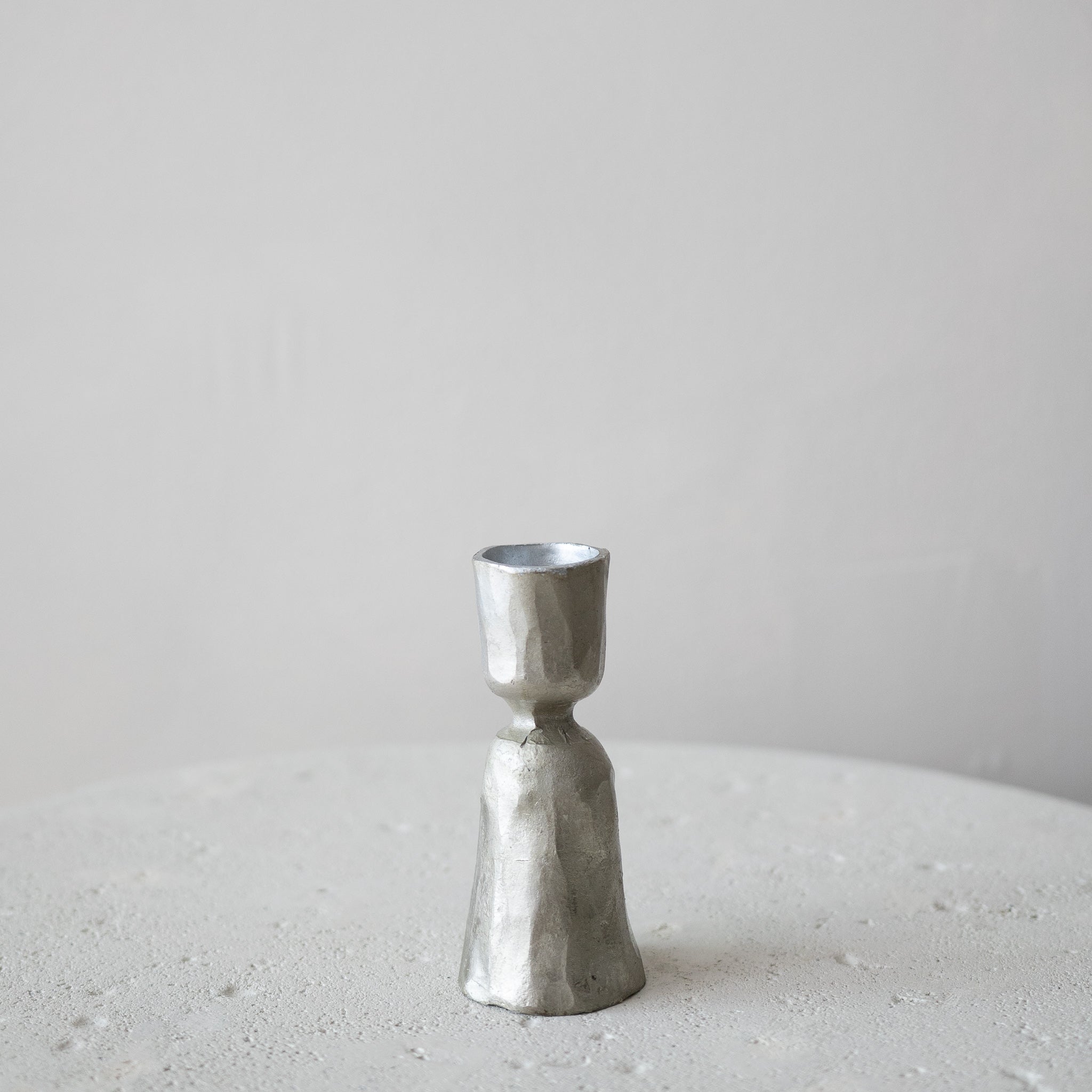 Zora Forged Candlestick Silver