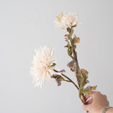 Real Touch Dahlia Spray Cream
