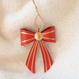 Metal Red Ribbon Ornament