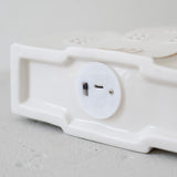 Trio of Lit White Ceramic Houses