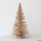 Gold Bristle Tree on Gold Wood Base
