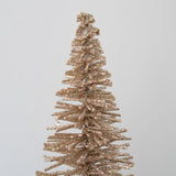 Gold Bristle Tree on Gold Wood Base