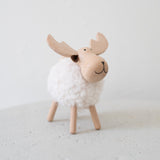 Wood Standing Reindeer Table Piece
