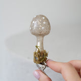 Silver Mushroom Clip-On Ornament