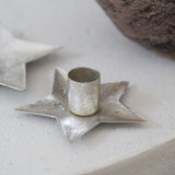 Silver Metal Star Taper Holder