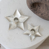 Silver Metal Star Taper Holder