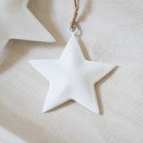 White Enamel Star Ornament