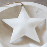 White Enamel Star Ornament