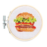 Burger Mini Cross Embroidery Kit